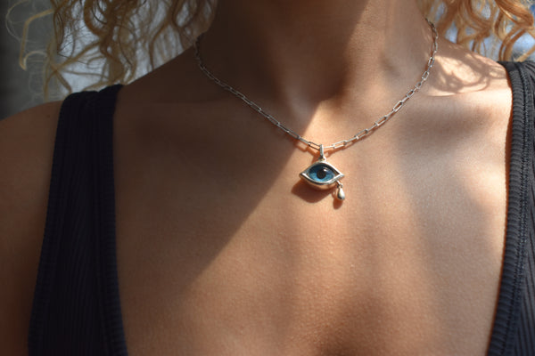 Crying Blue Eye Pendant