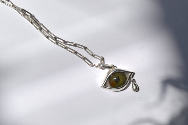 Crying Green Eye Pendant