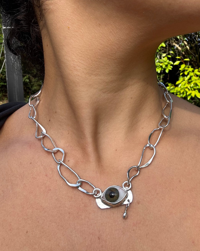 Eyeba x Anaïs and Alaïa Crying Eye Necklace