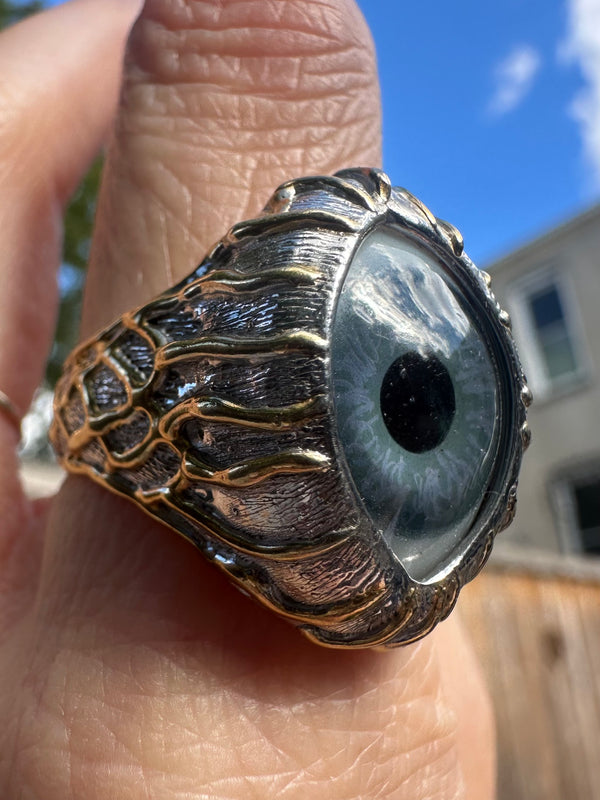 ORACLE Hand Painted Eye Ring - sz 8