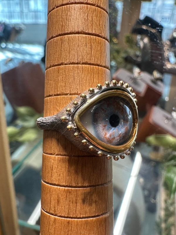 ORACLE Hand Painted Eye Ring - sz 7.5