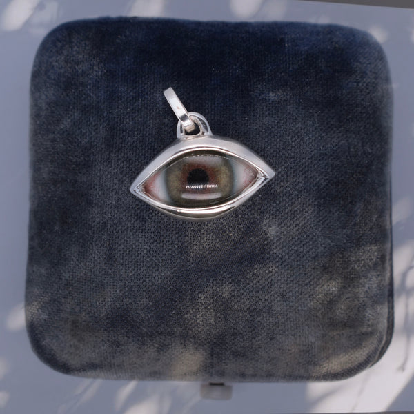 Hazel Silver Eye Pendant