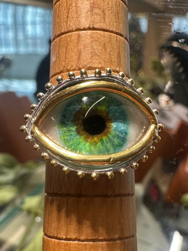 ORACLE Hand Painted Eye Ring - sz 5.5