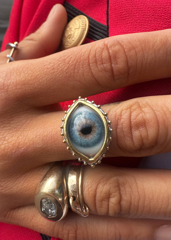 ORACLE Hand Painted Eye Ring - sz 8.5