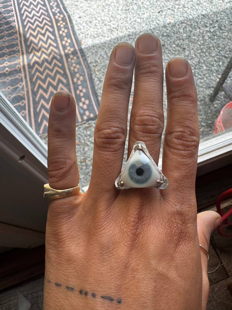 Eyeba x Anaïs and Alaïa Silver and 14k gold Ring