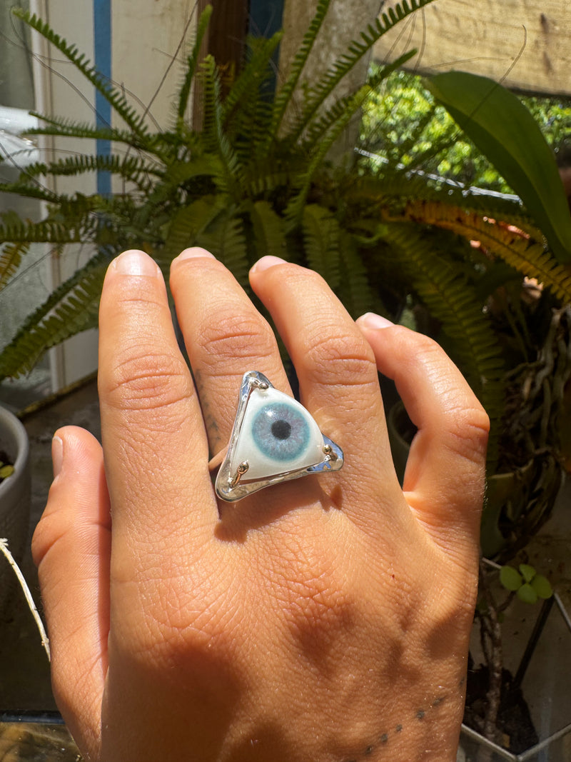 Eyeba x Anaïs and Alaïa Silver and 14k gold Ring