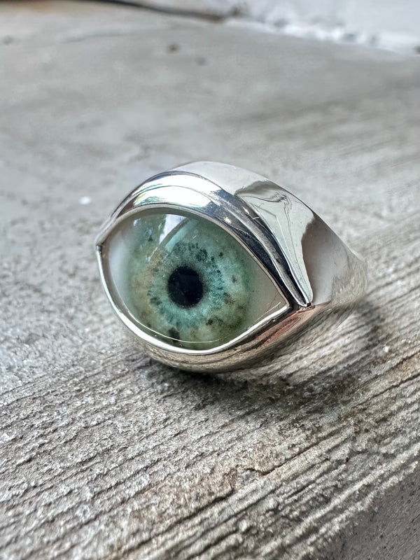 CLASSIC Hand Painted Eye Ring - sz 9