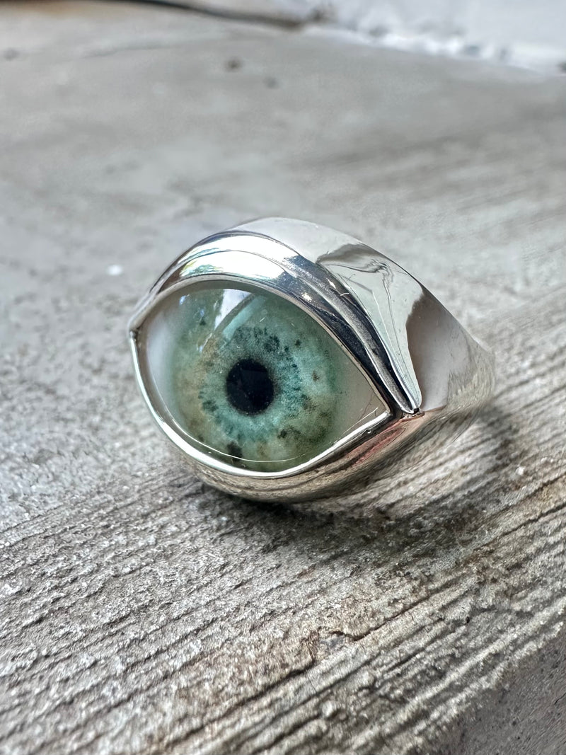 CLASSIC Hand Painted Eye Ring - sz 9