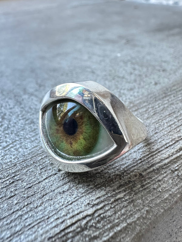 SAMPLE Hand Painted Eye Ring sz 4.75