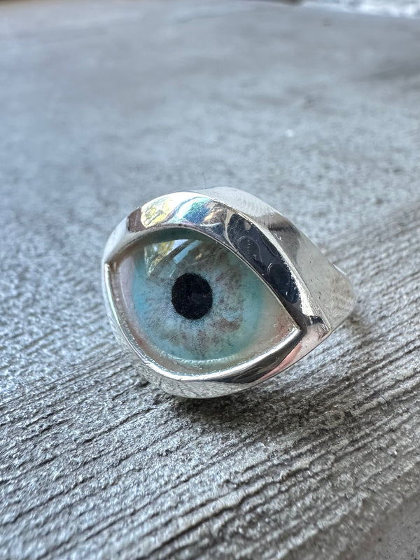 SAMPLE Hand Painted Eye Ring sz 6