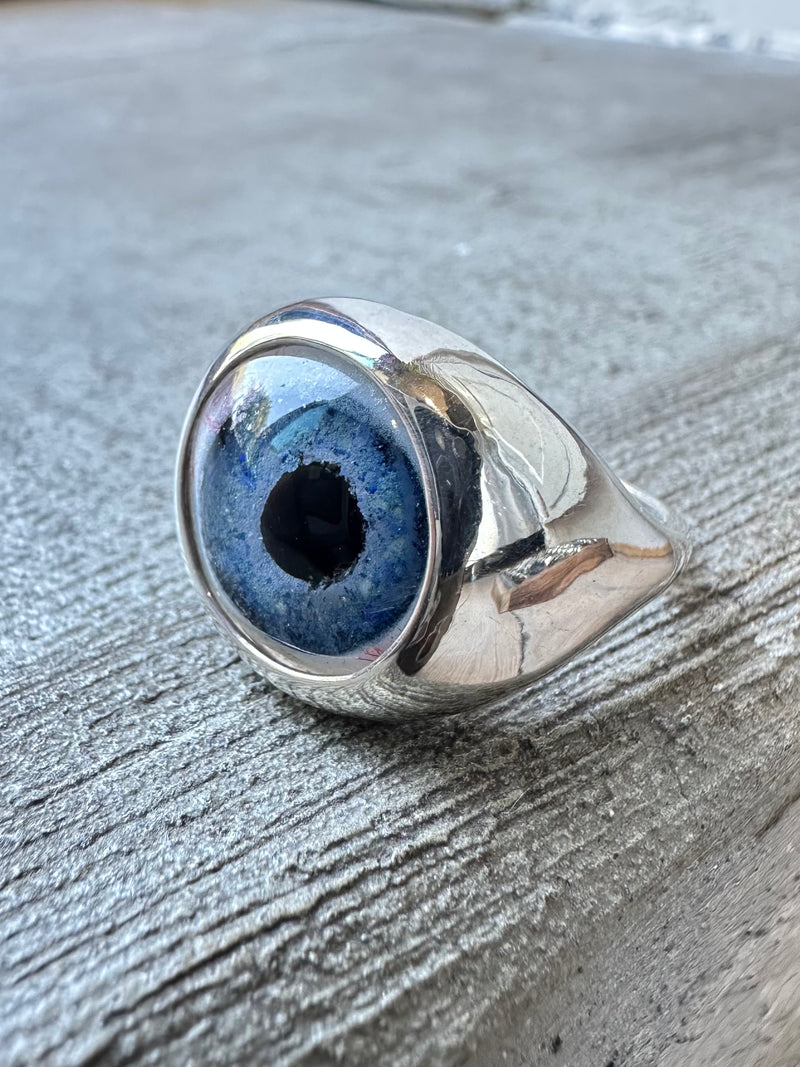 BUBBLE Hand Painted Eye Ring - sz 10
