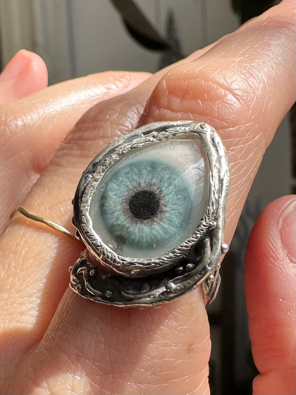 ORACLE Hand Painted Eye Ring - sz 6