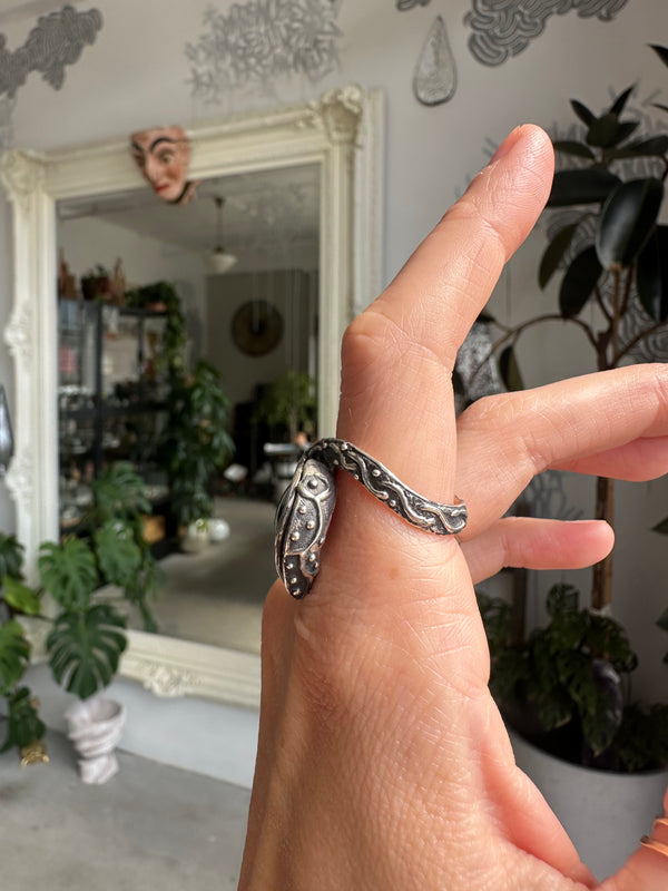 ORACLE Hand Painted Eye Ring - sz 6