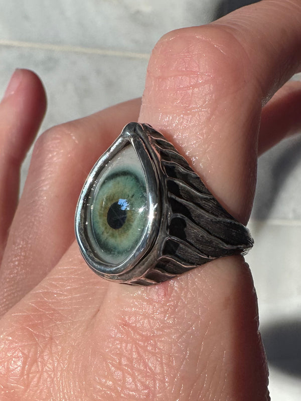 ORACLE Hand Painted Eye Ring - sz 6