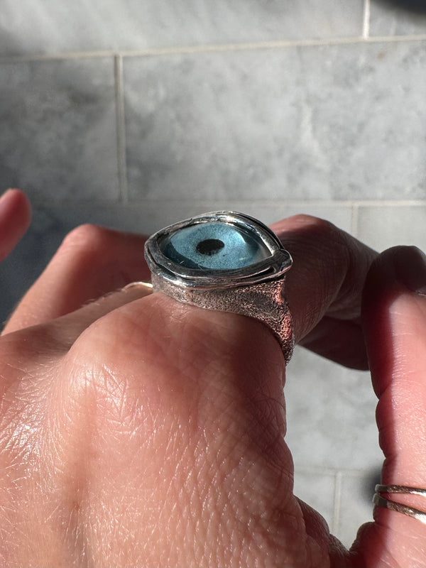 ORACLE Hand Painted Eye Ring - sz 8.5
