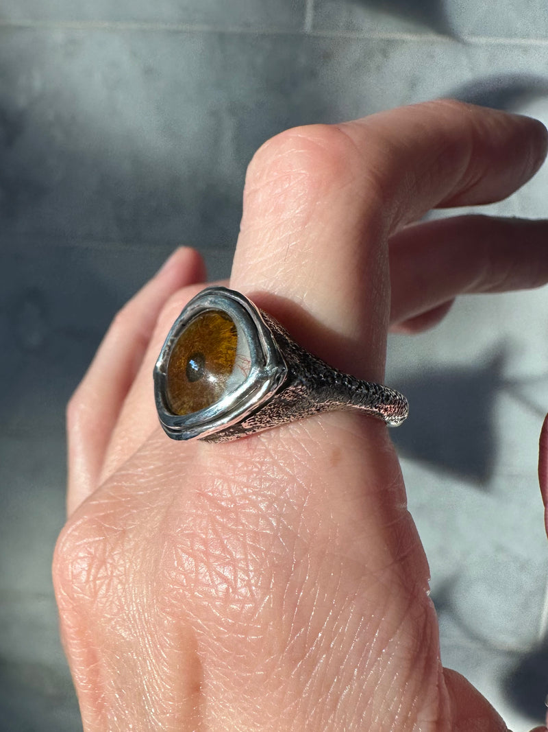 ORACLE Hand Painted Eye Ring - sz 8.25