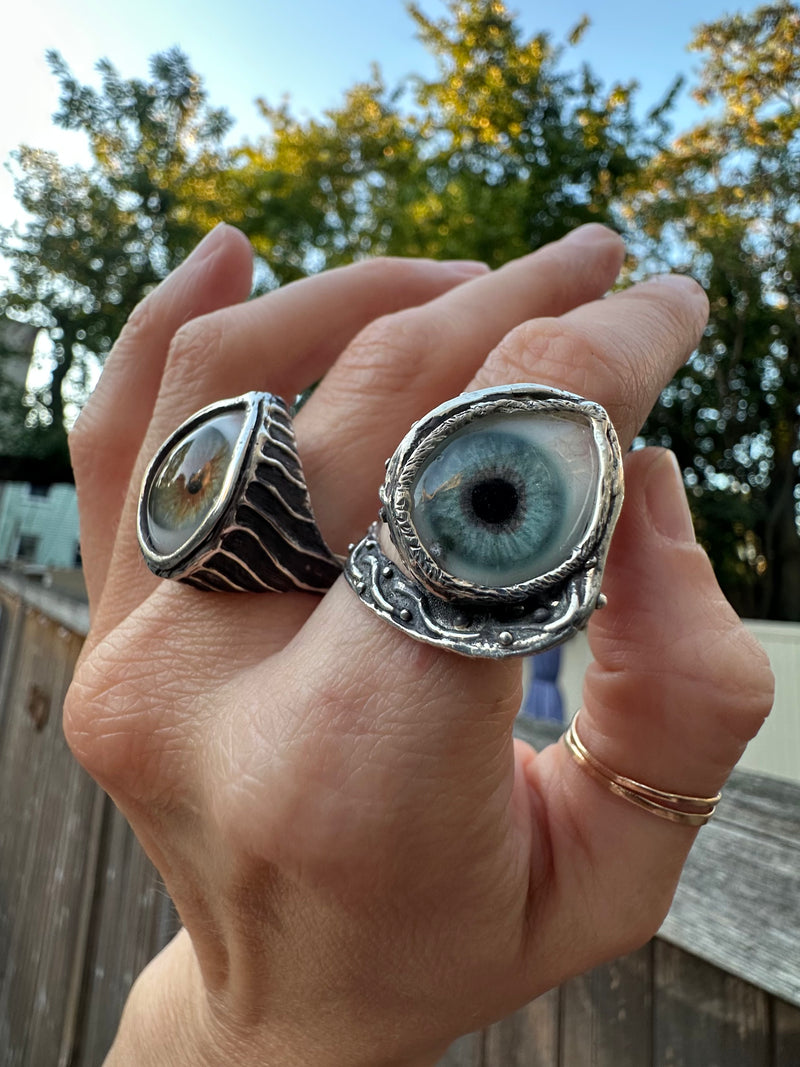 ORACLE Hand Painted Eye Ring - sz 7