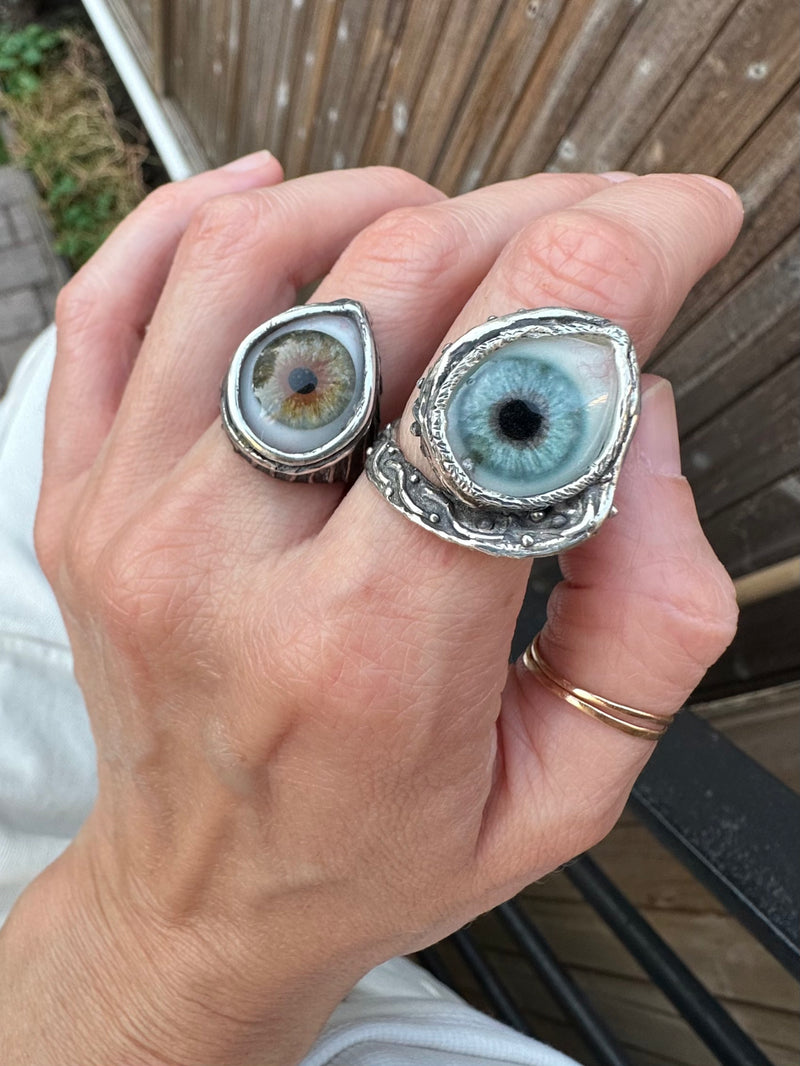 ORACLE Hand Painted Eye Ring - sz 6