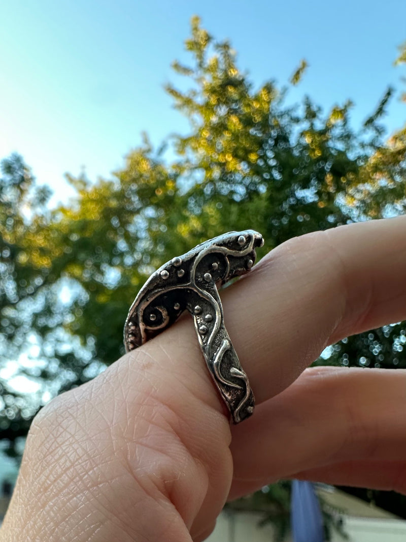 ORACLE Hand Painted Eye Ring - sz 8.5
