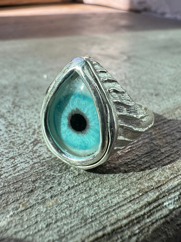 ORACLE Hand Painted Eye Ring - sz 8.5