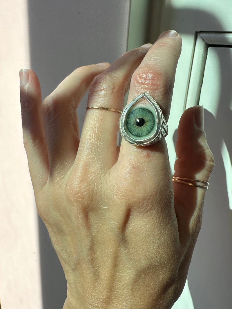 ORACLE Hand Painted Eye Ring - sz 5