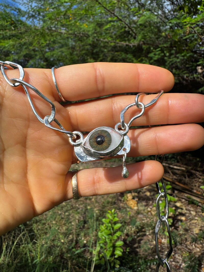 Eyeba x Anaïs and Alaïa Crying Eye Necklace