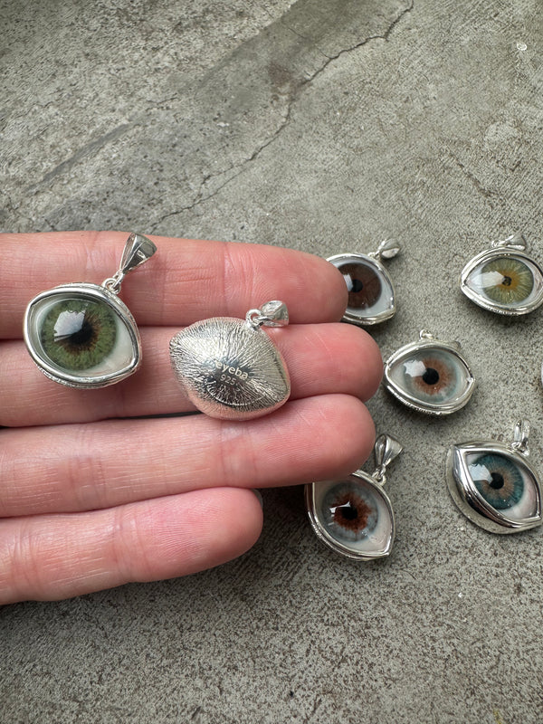Oracle Hand Painted eye pendant