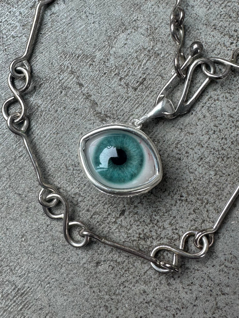 Oracle Hand Painted eye pendant