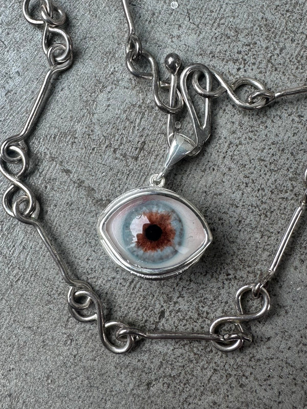 Oracle Hand Painted eye pendant