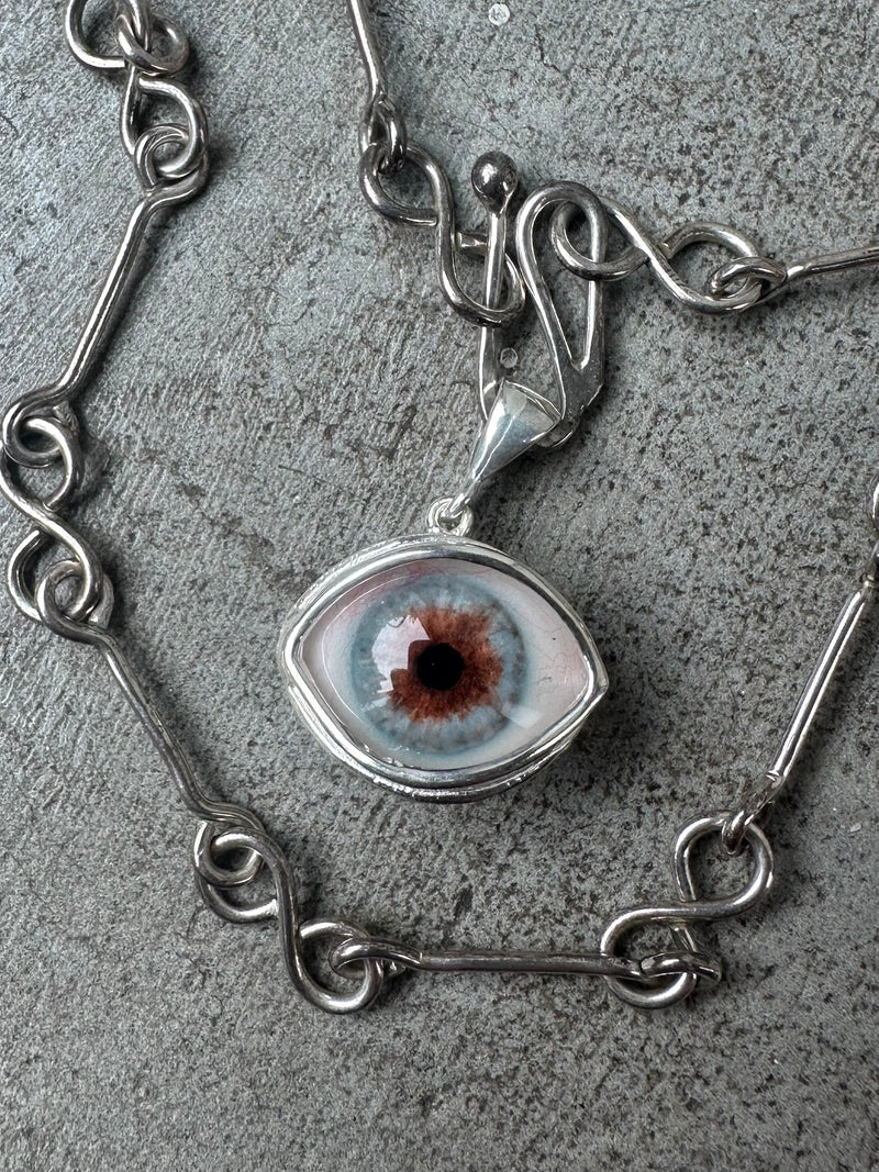 Oracle Hand Painted eye pendant