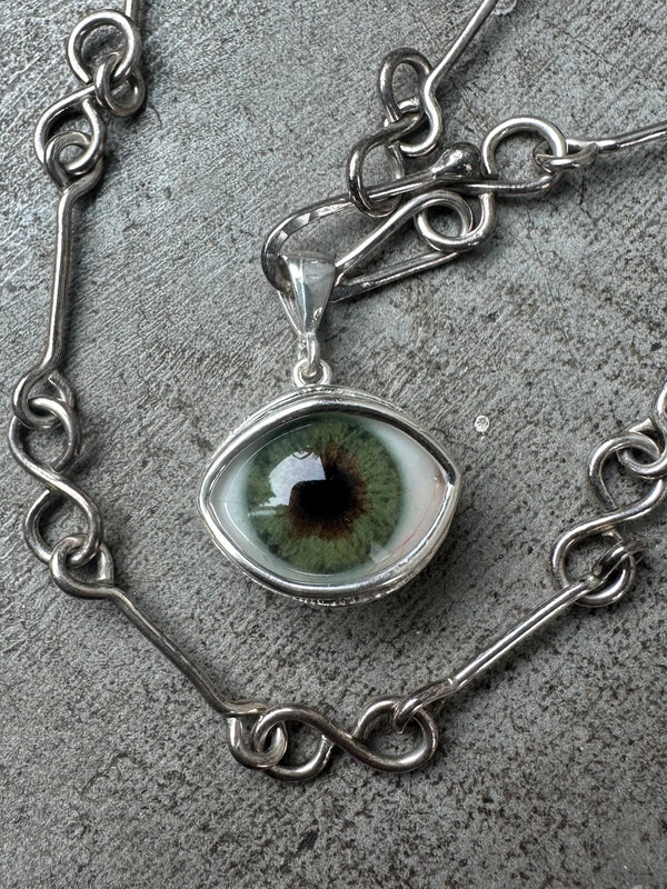 Oracle Hand Painted eye pendant