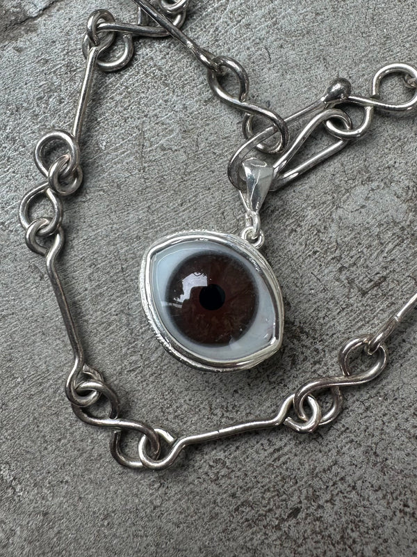 Oracle Hand Painted eye pendant