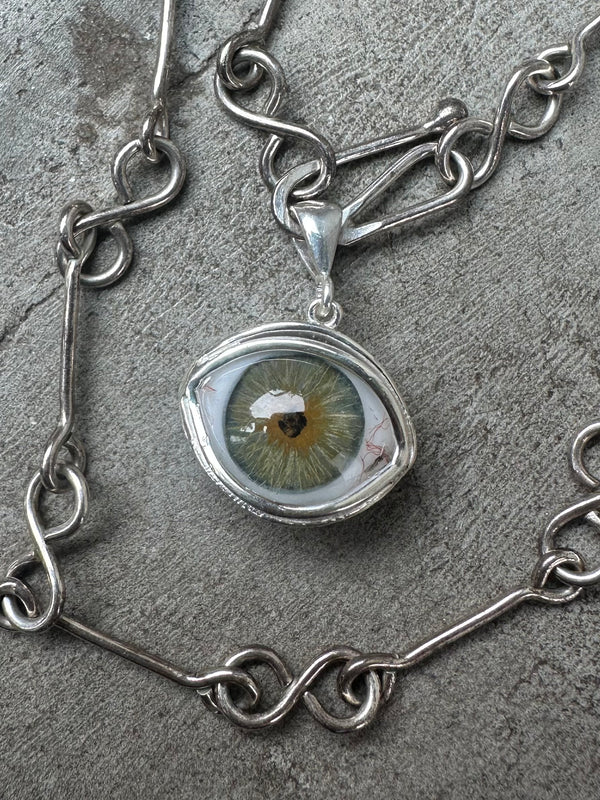 Oracle Hand Painted eye pendant