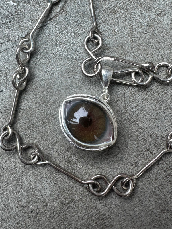 Oracle Hand Painted eye pendant