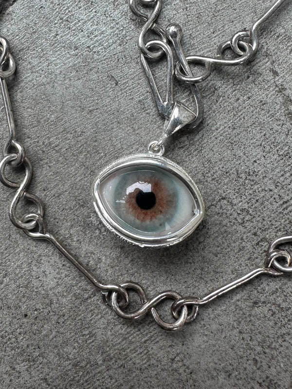 Oracle Hand Painted eye pendant