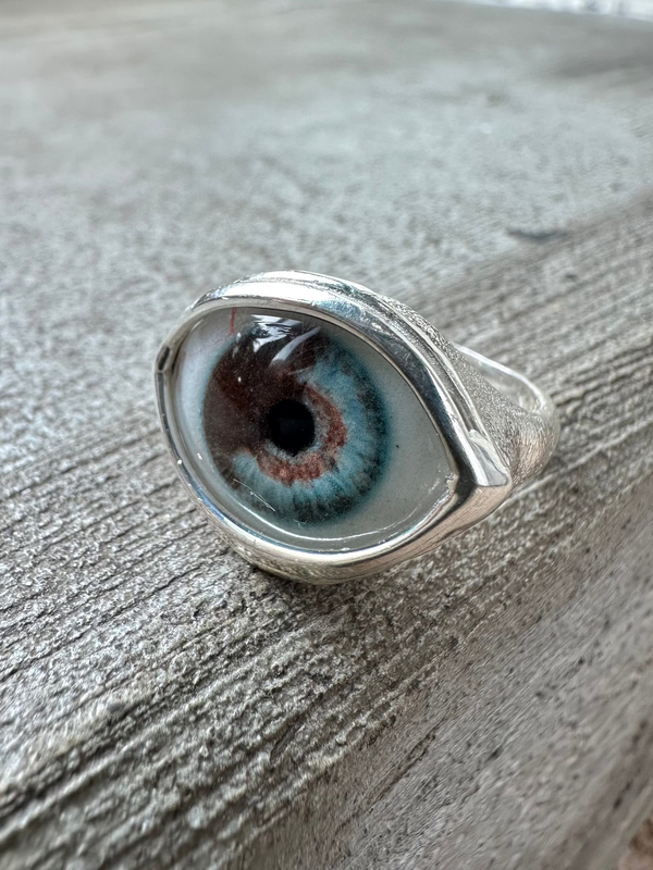 ORACLE Hand Painted Eye Ring - sz 8.25