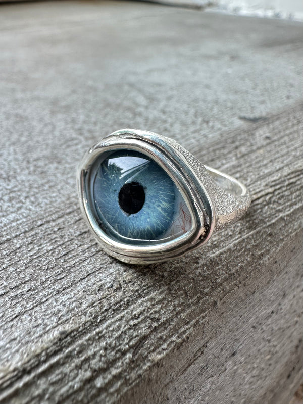 ORACLE Hand Painted Eye Ring - sz 6.5