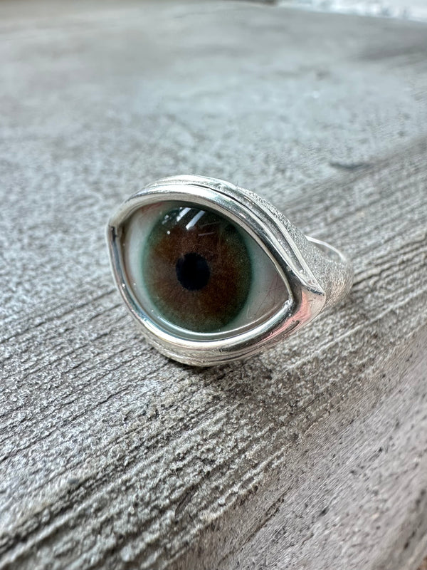 ORACLE Hand Painted Eye Ring - sz 7