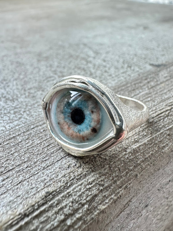 ORACLE Hand Painted Eye Ring - sz 6.25
