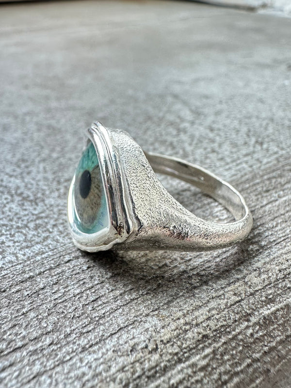 ORACLE Hand Painted Eye Ring - sz 7.75
