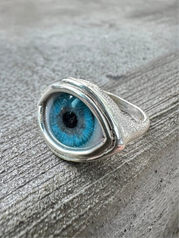 ORACLE Hand Painted Eye Ring - sz 7.5