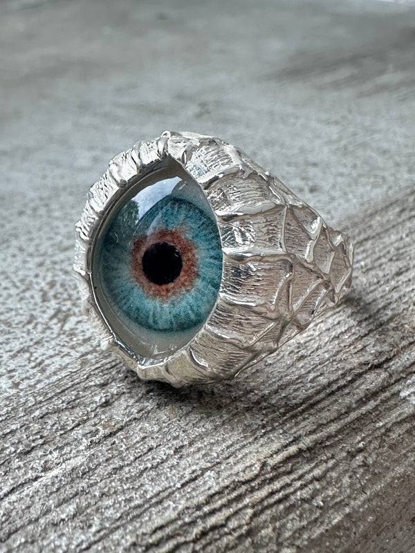 ORACLE Hand Painted Eye Ring - sz 9