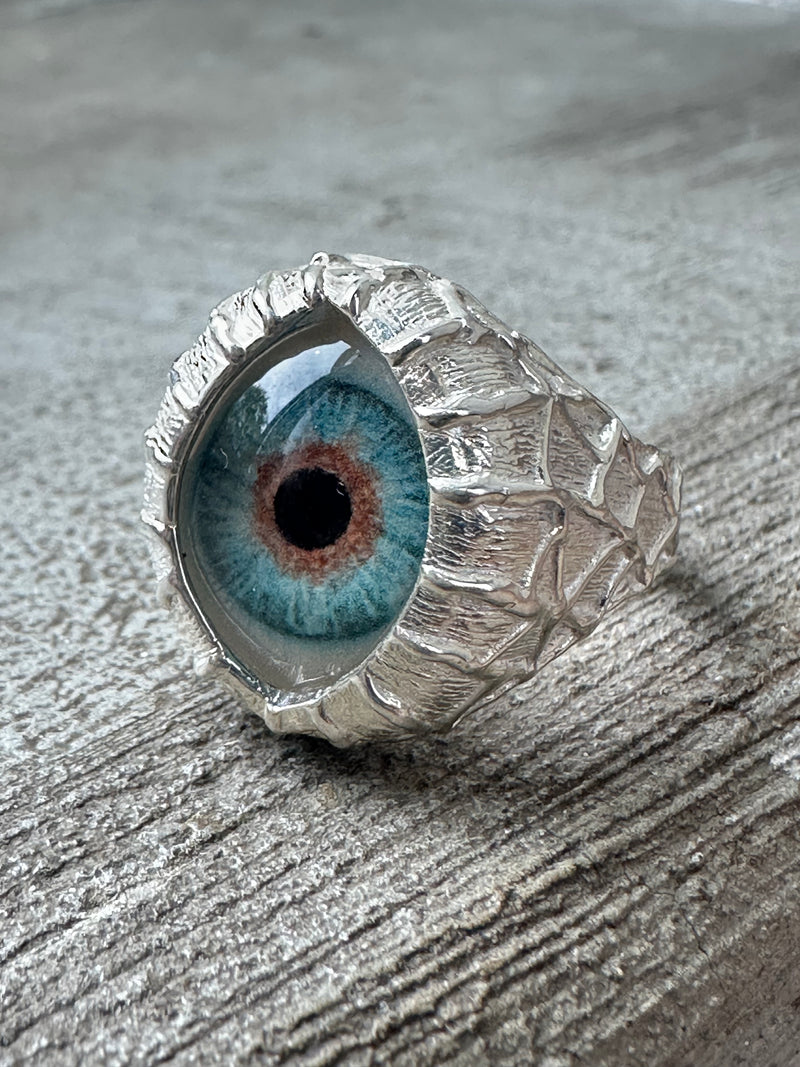 ORACLE Hand Painted Eye Ring - sz 9