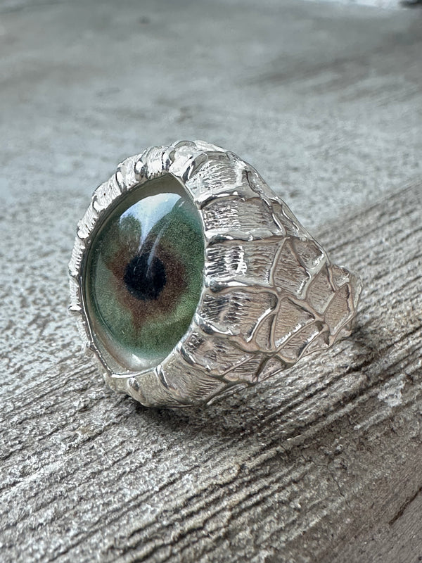 ORACLE Hand Painted Eye Ring - sz 8
