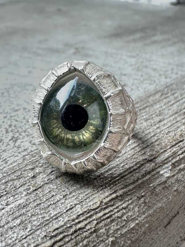 ORACLE Hand Painted Eye Ring - sz 7