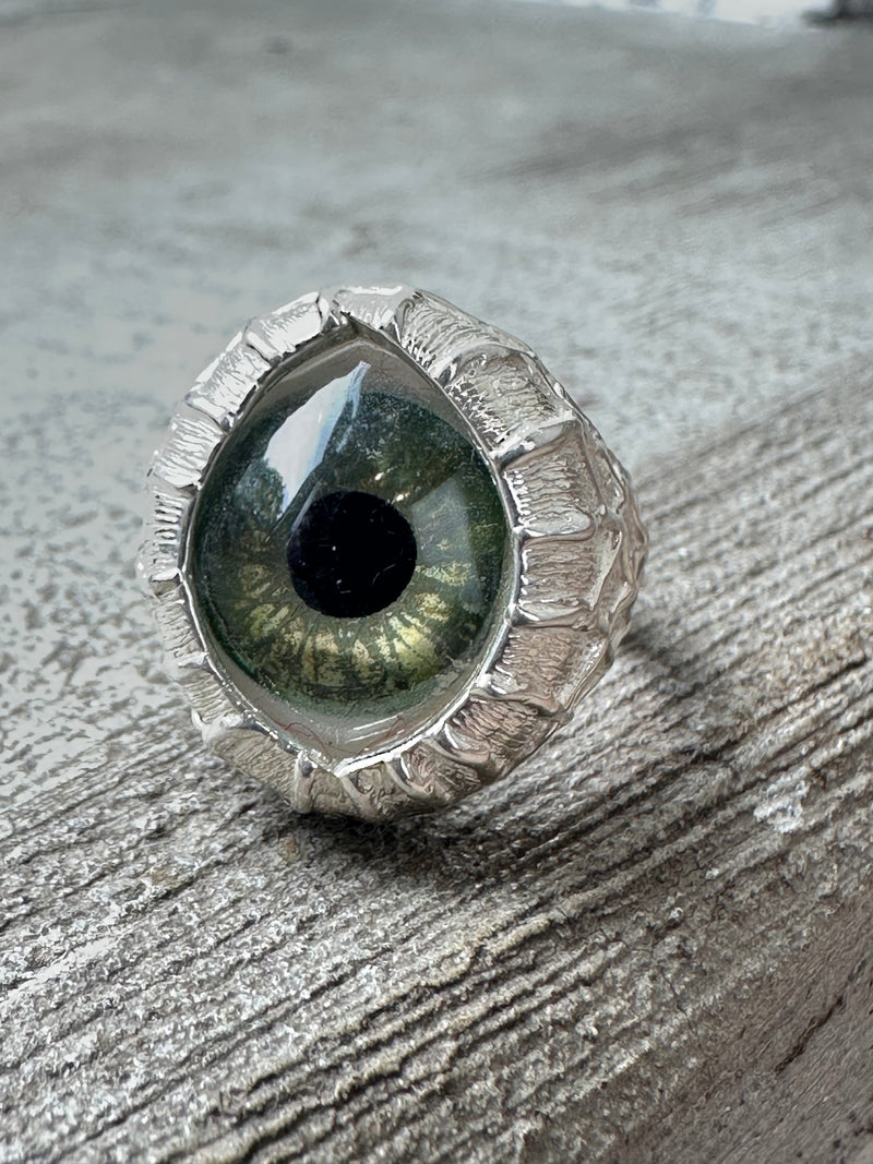 ORACLE Hand Painted Eye Ring - sz 7