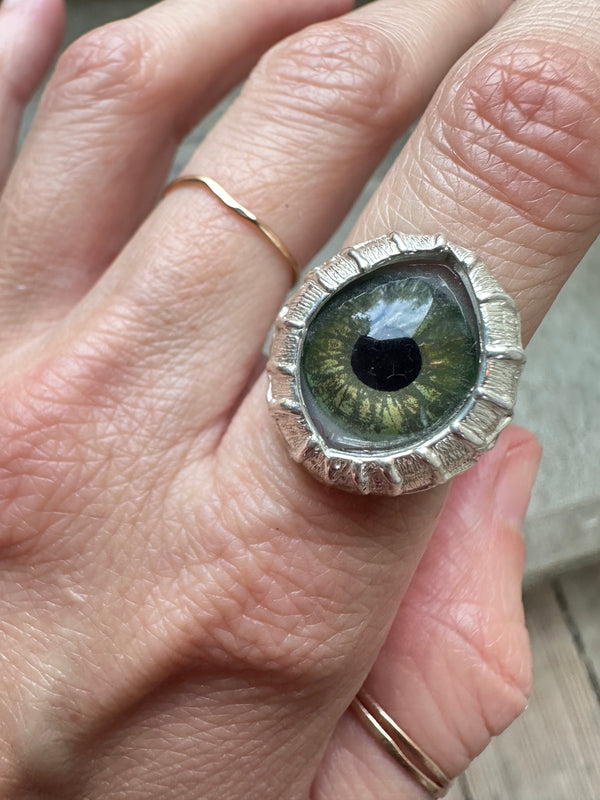 ORACLE Hand Painted Eye Ring - sz 7