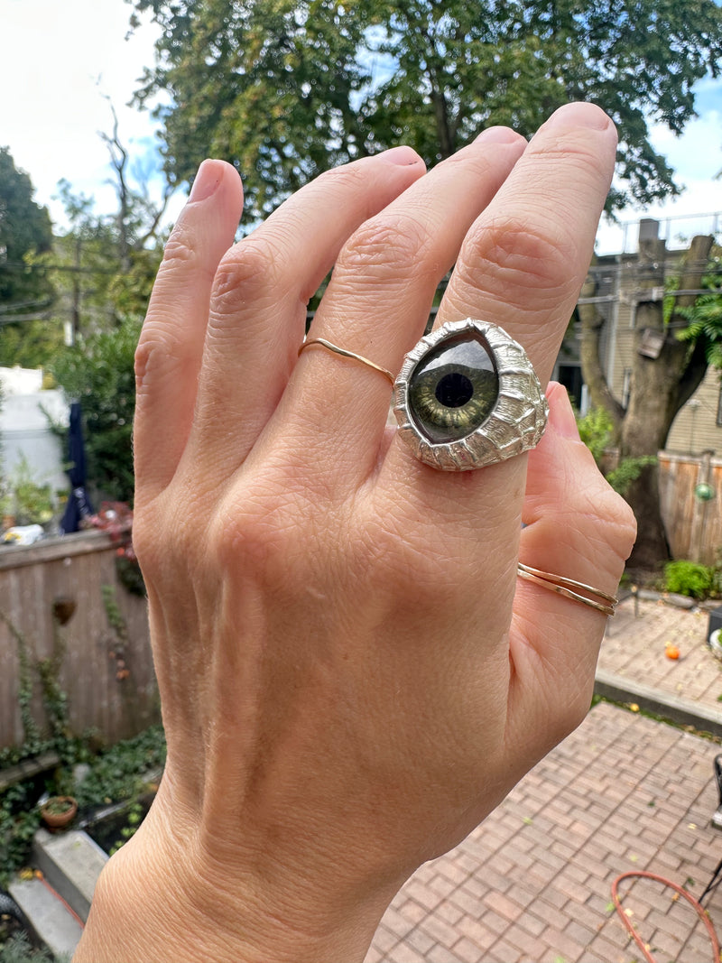 ORACLE Hand Painted Eye Ring - sz 8