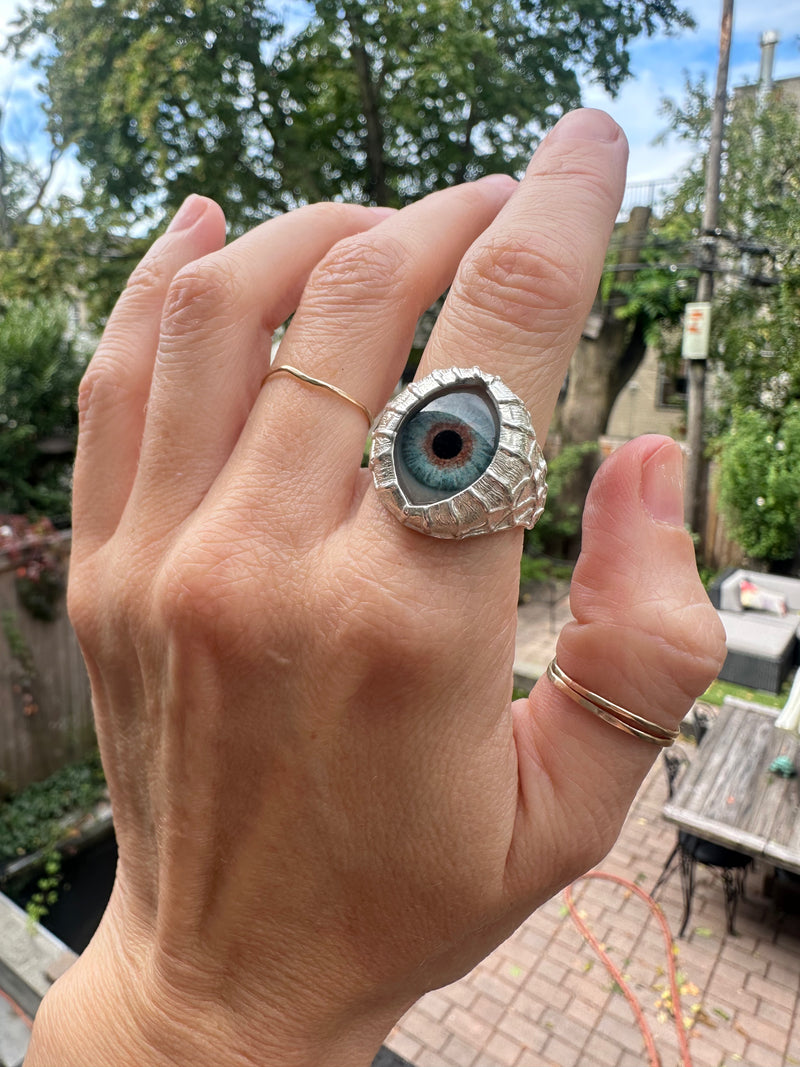 ORACLE Hand Painted Eye Ring - sz 9