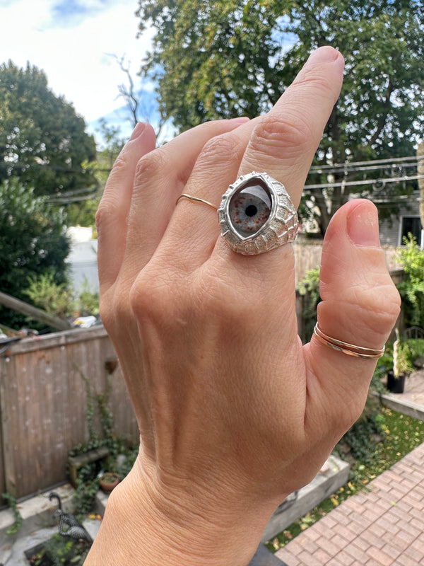 ORACLE Hand Painted Eye Ring - sz 6.25